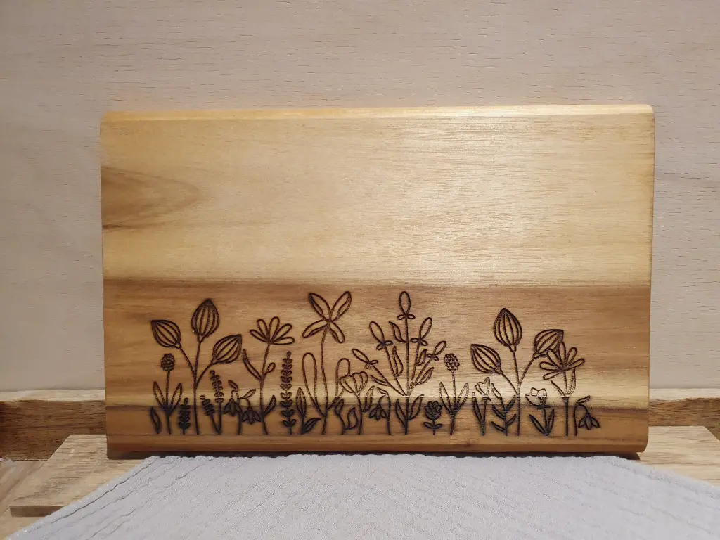 [1456898] Schneidebrett Laserbeschriftung Kesper (Blumenwiese)