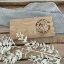 Schneidebrett mit Messer Eiche 18.5 x 9 x 2 cm