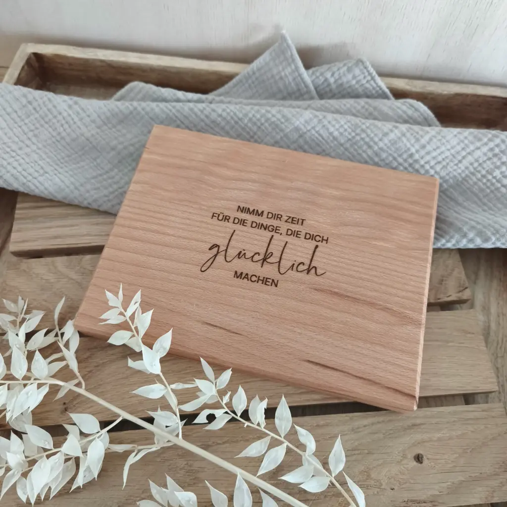 Schneidebrett mit Messer Buche 20 x 15 x 2 cm