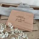 Schneidebrett mit Messer Buche 20 x 15 x 2 cm