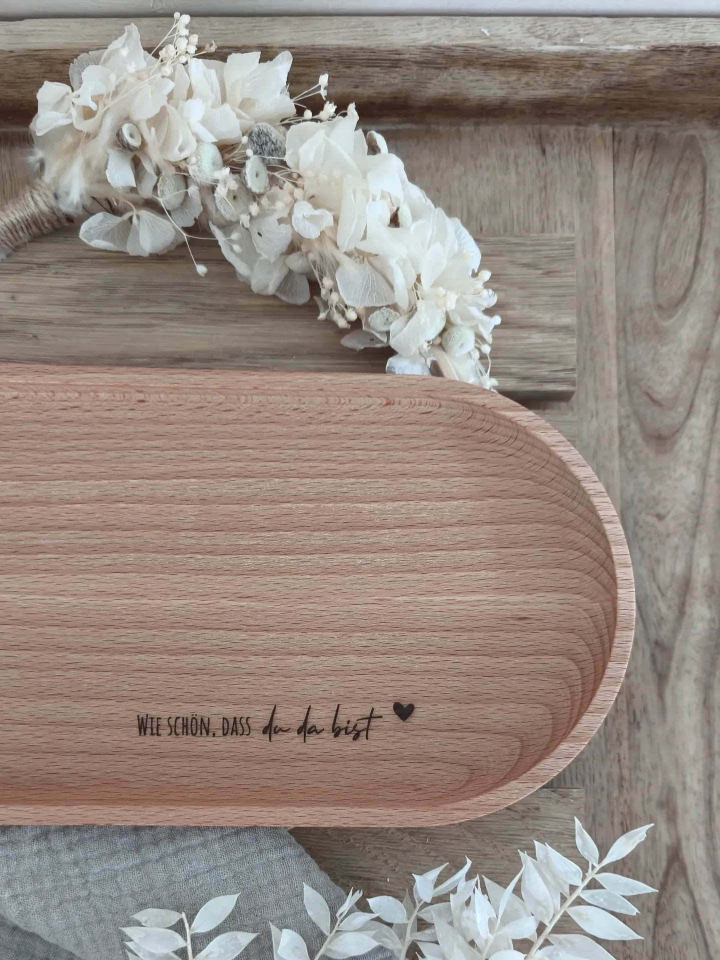 Holzteller oval Buche klein