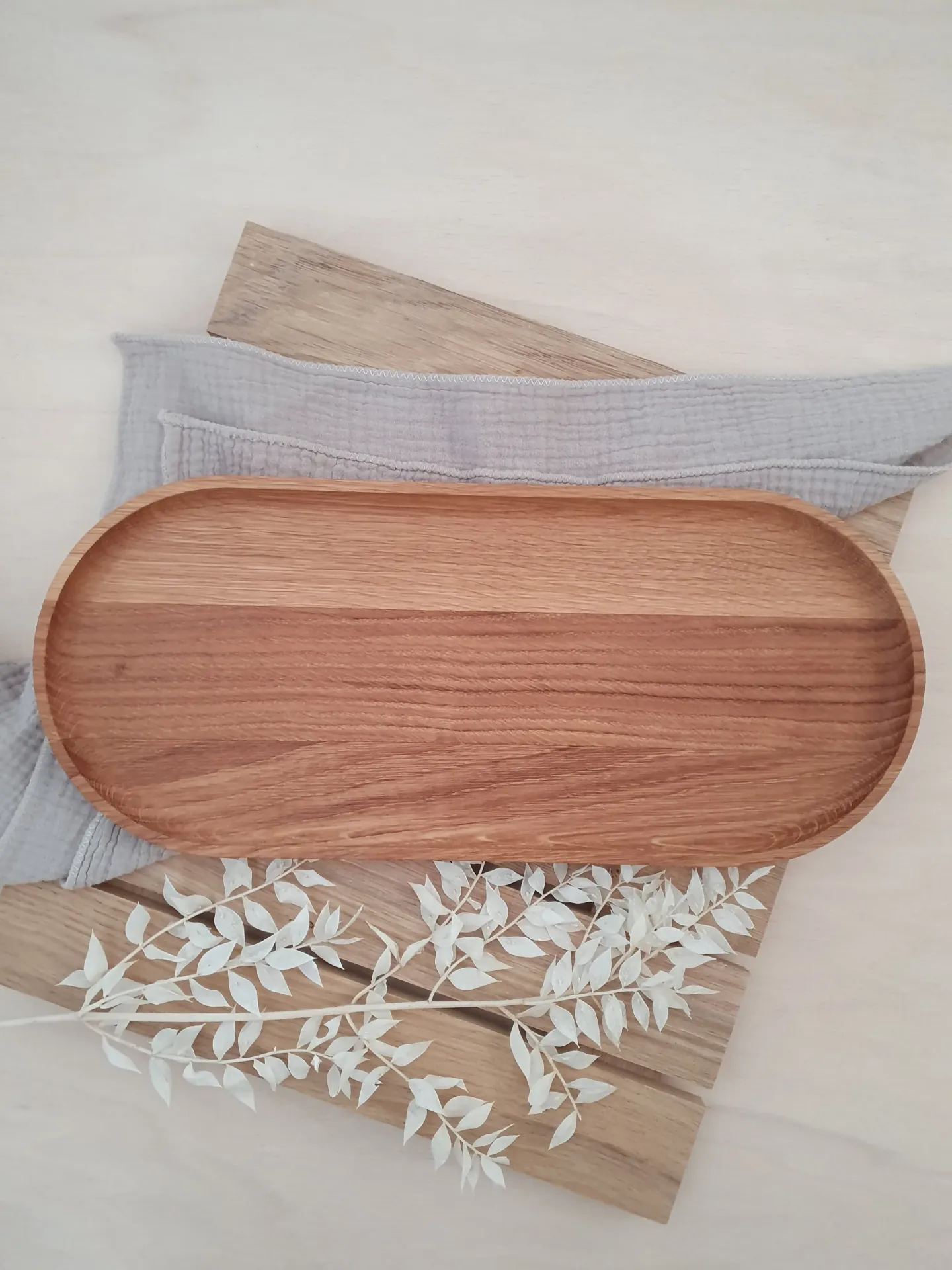 Holzteller oval Eiche gross