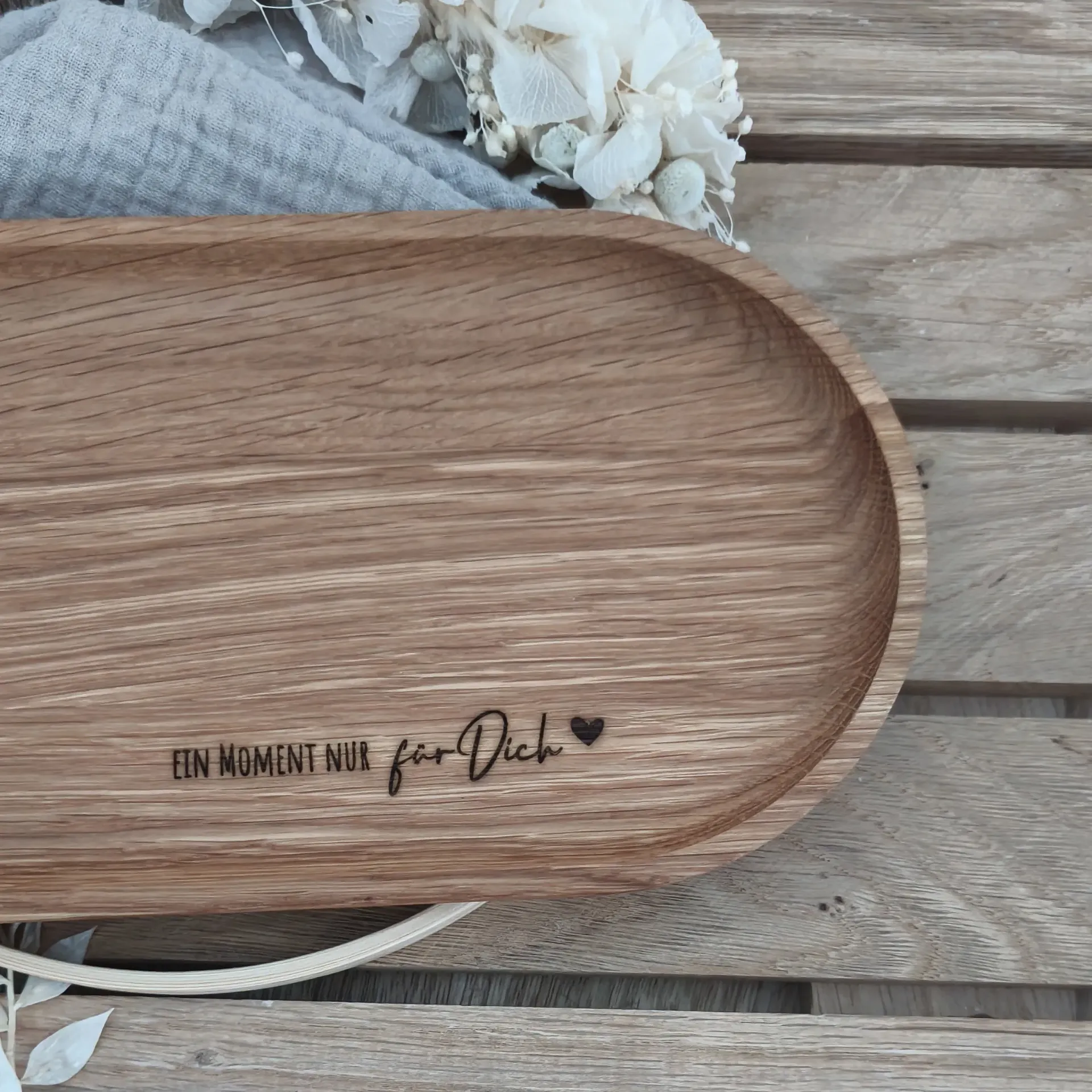 Holzteller oval Eiche gross