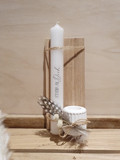 [1456257] Kerzenset (1) Ständer gerippt und Klötzchenbrett