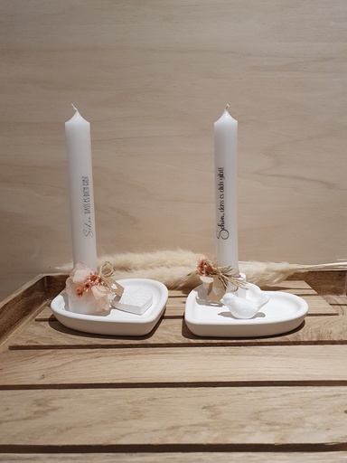 [1455063] Herzschale mit Kerze