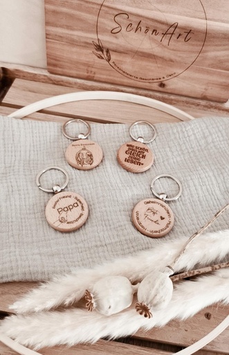 [1457189] Schlüsselanhänger Holz gelasert