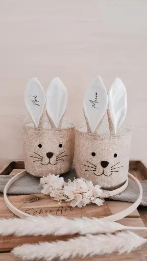 [1456497] Osternest Stoffhase
